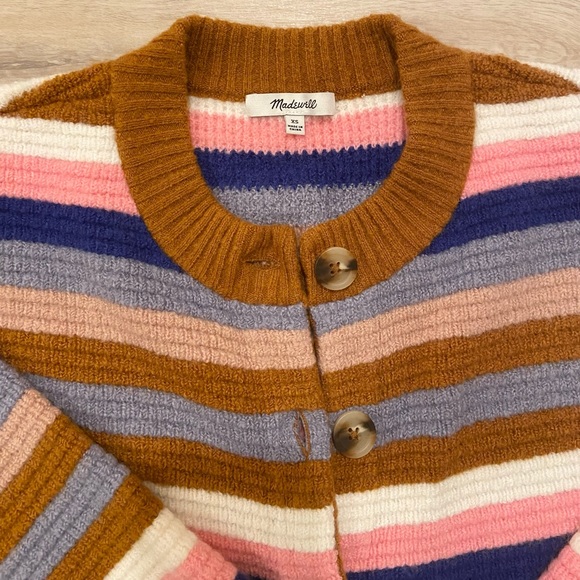 Madewell Multi-Colored Striped Knit Cardigan - Picture 3 of 5